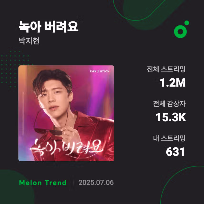 녹아요 녹아 버려요 지현님 때문에