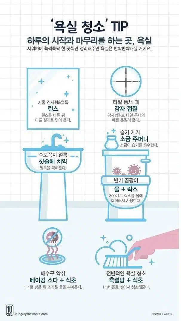 욕실 청소 팁