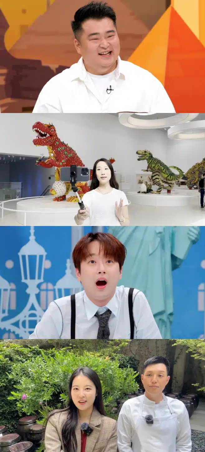 블록 장난감 체험 센터 방문에 웃음꽃 핀 찬원님