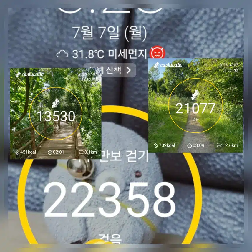 뚜벅뚜벅 나와의약속 만보걷기 완료 ~🫠