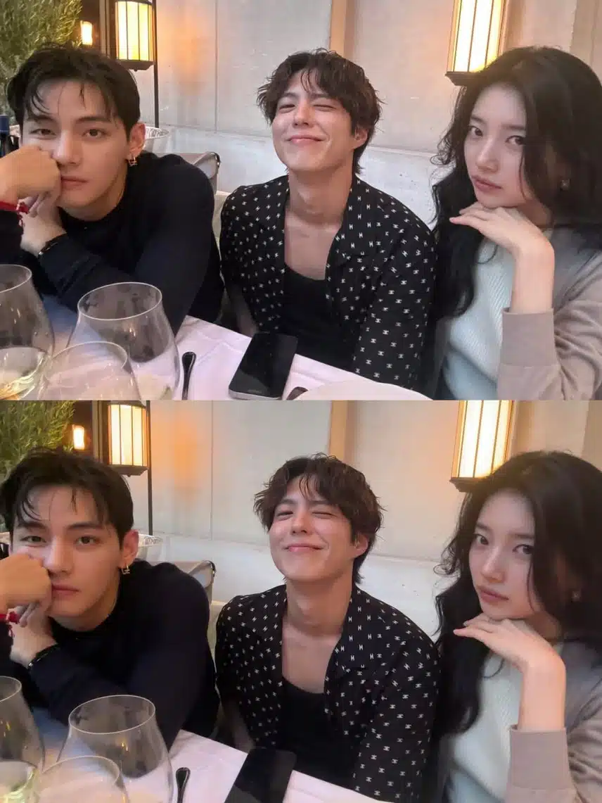 자주 보고싶은 뷔, 수지, 박보검 셀린즈 조합 