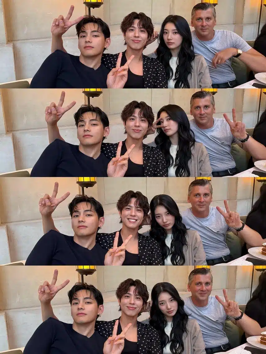 자주 보고싶은 뷔, 수지, 박보검 셀린즈 조합 