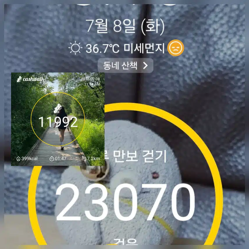 36는 😱...심한데요..만보걷기 완료 ~🫠