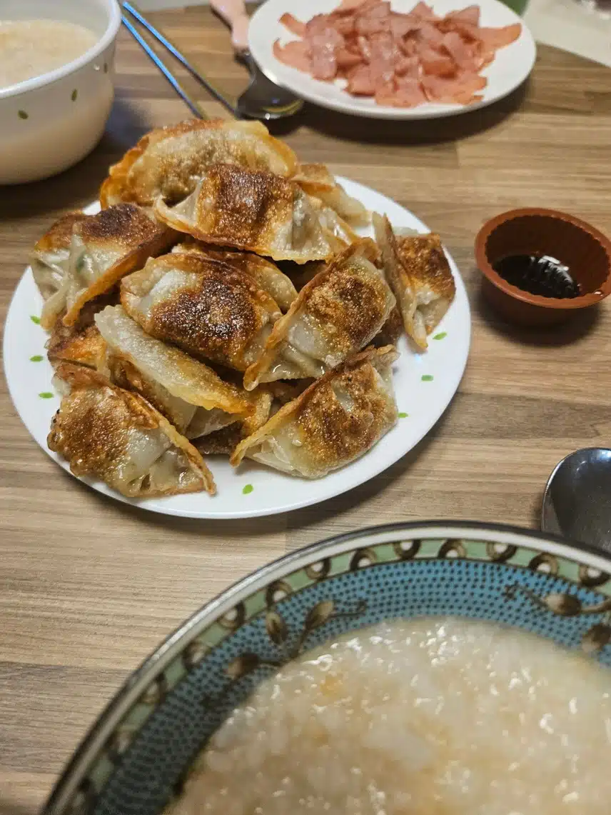 군만두랑 베이컨으로😁😁