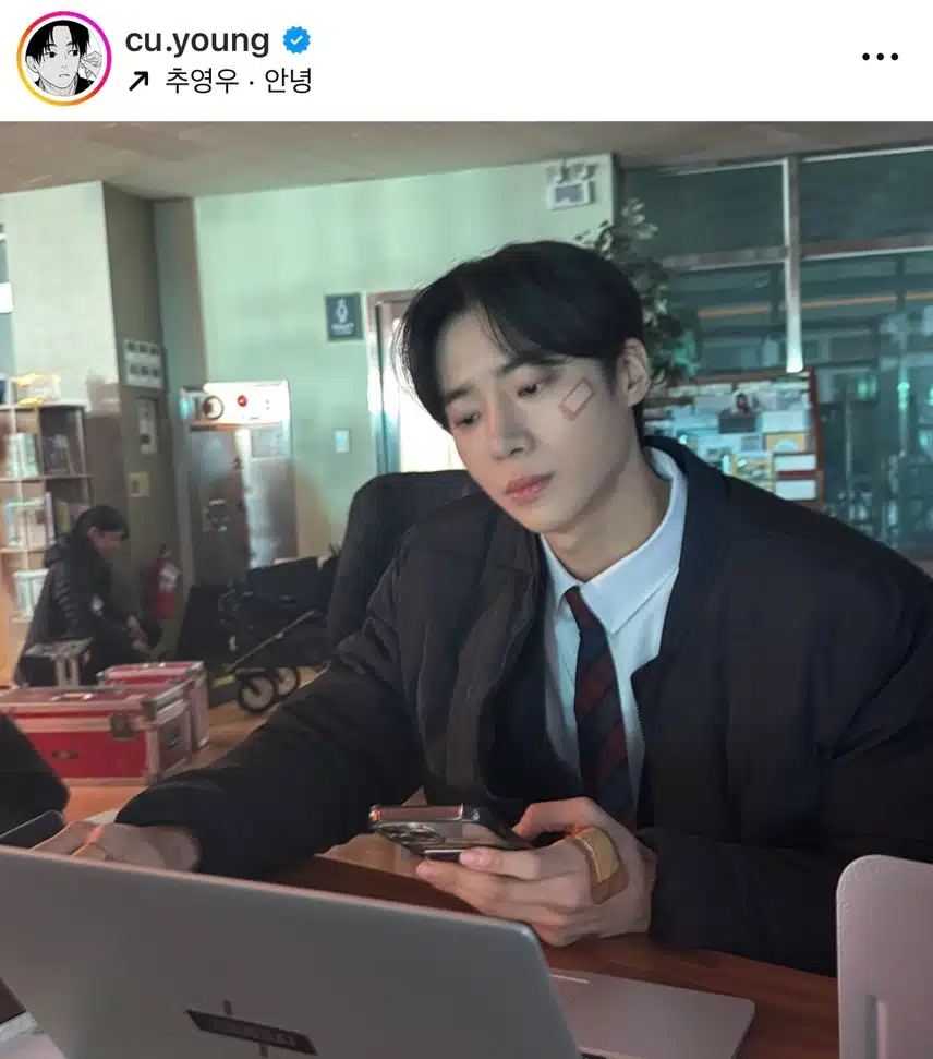 추영우님 인스타에 올라온 촬영 장면들