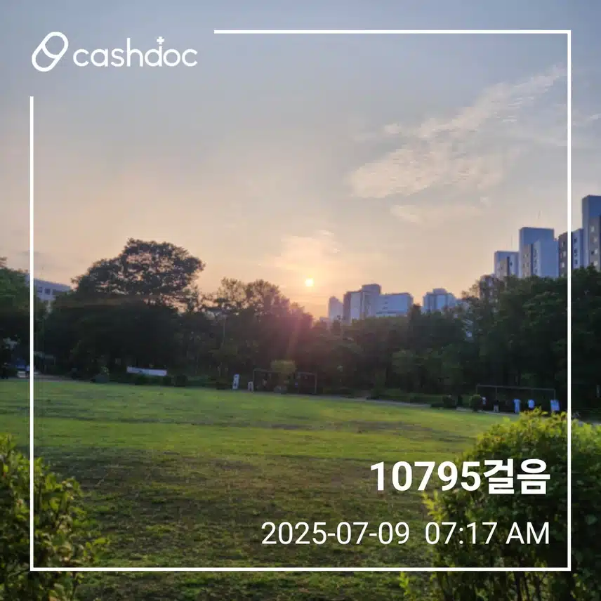 수요일 아침 만보걷기 