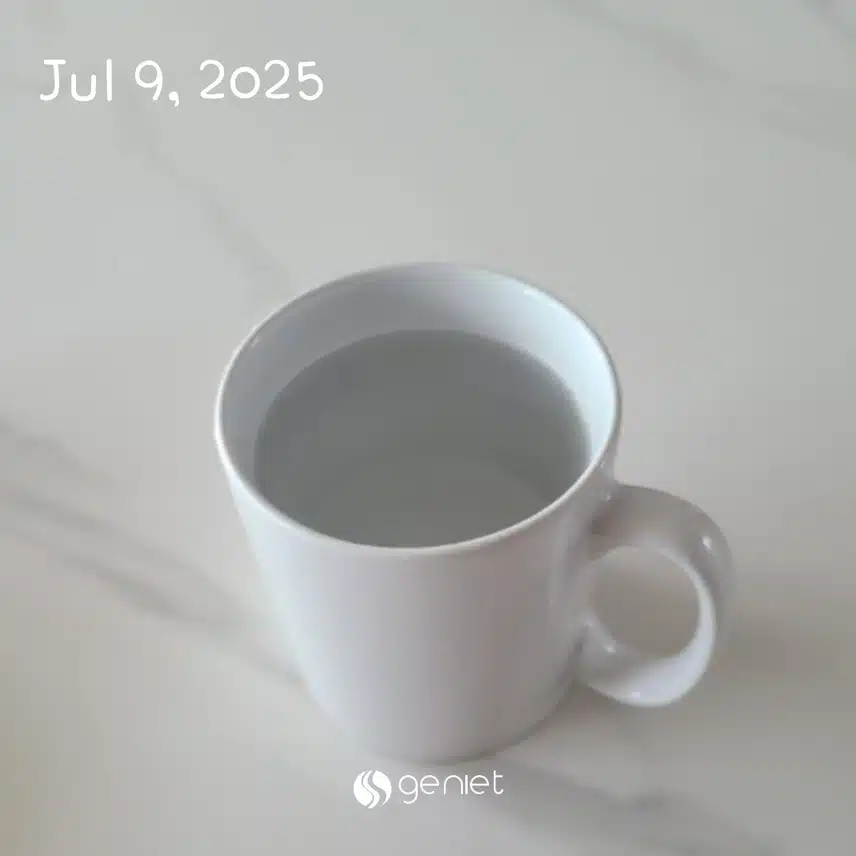 물 한 잔 해요.
