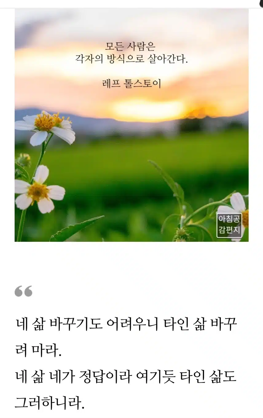 각자의 방식대로