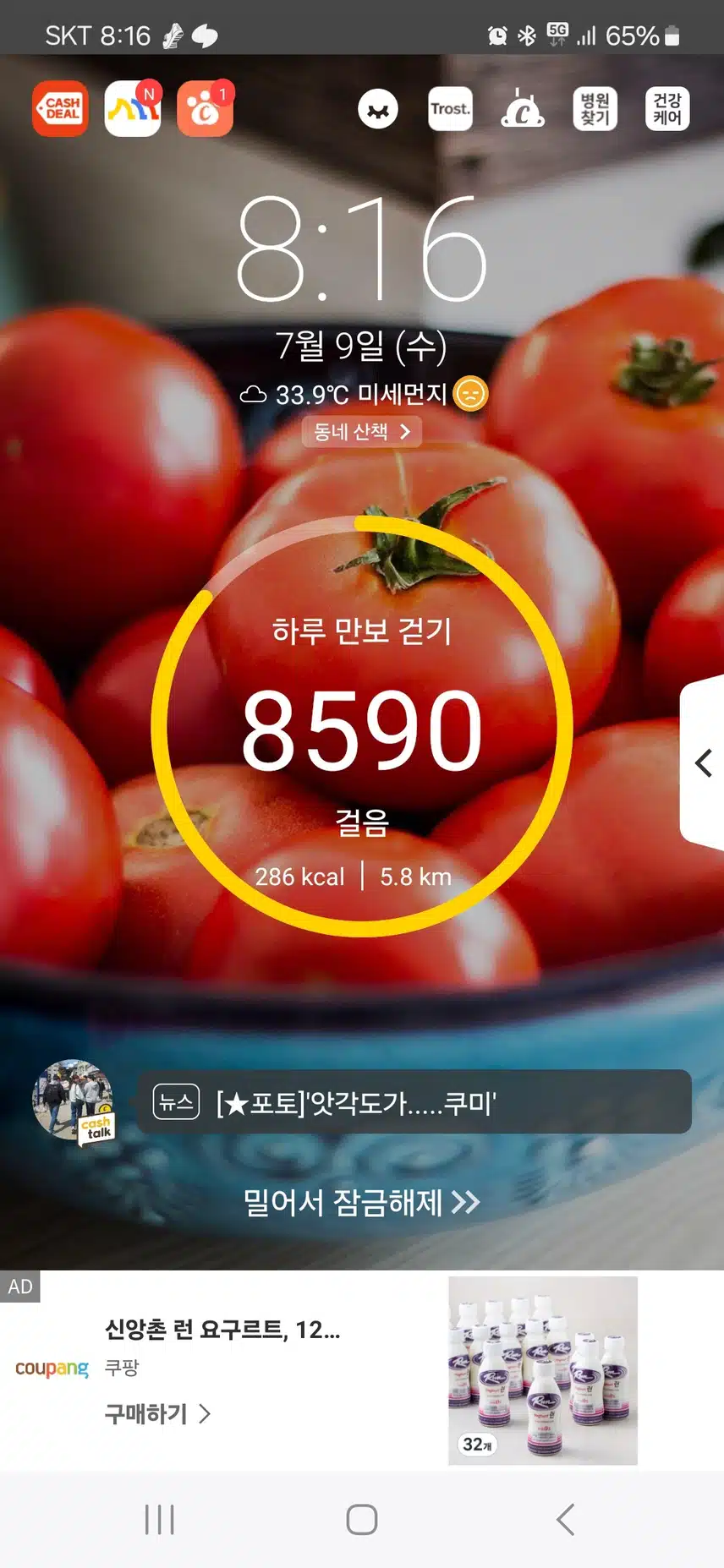 오늘의 걷기... 8천보 ^^
