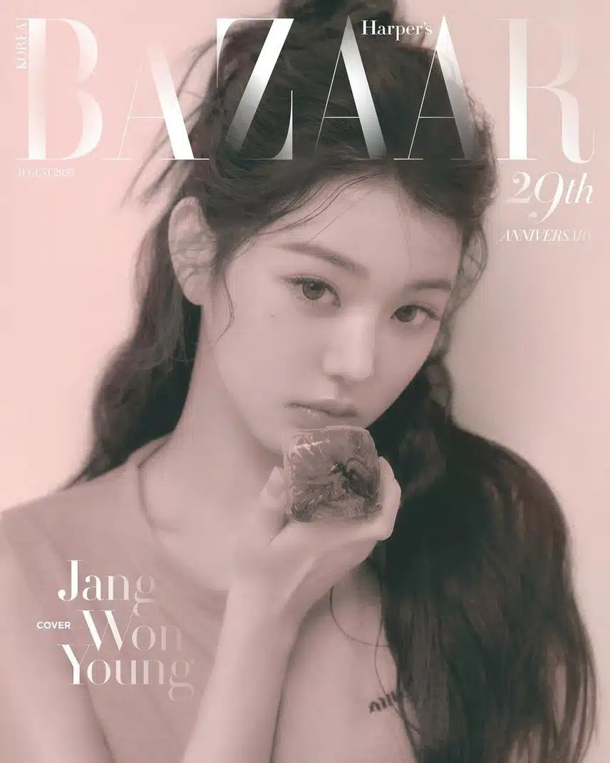 장원영, 29주년 바자 8월호 창간호 커버 주인공