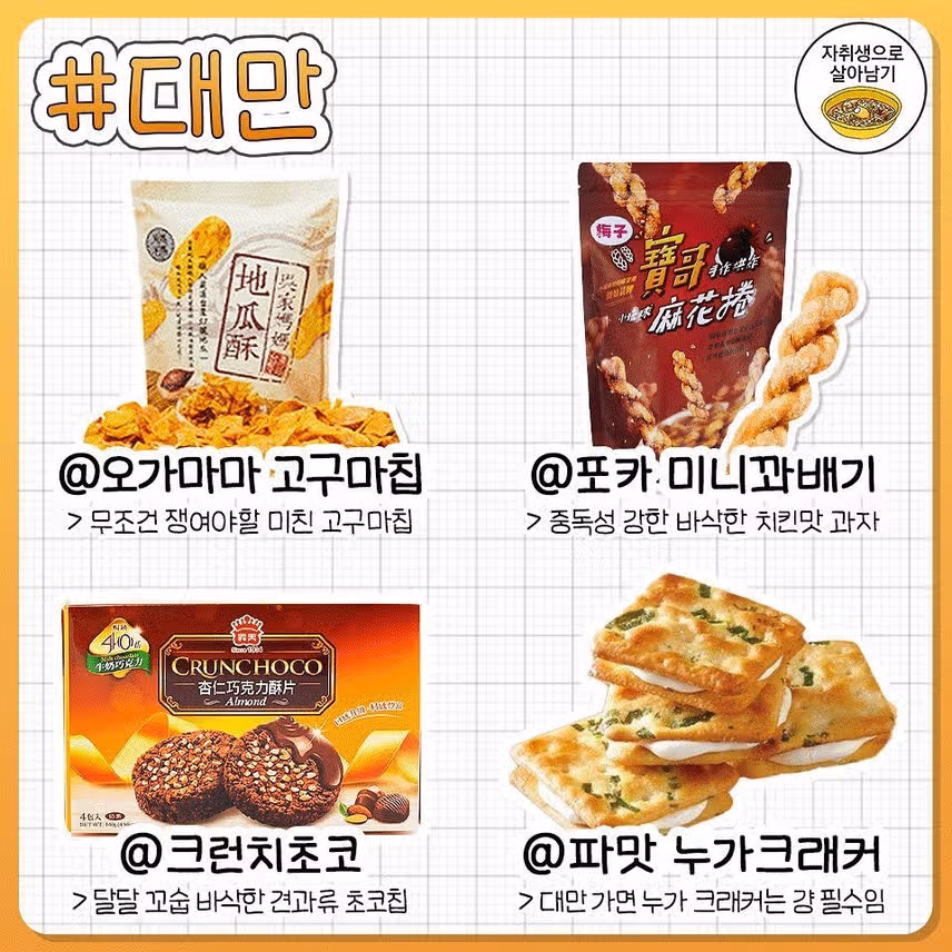 나라별 맛있는 과자