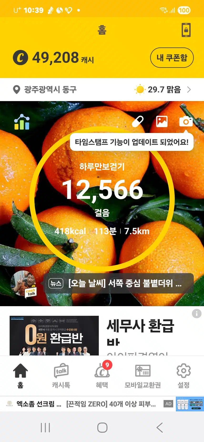 걸음수 인증