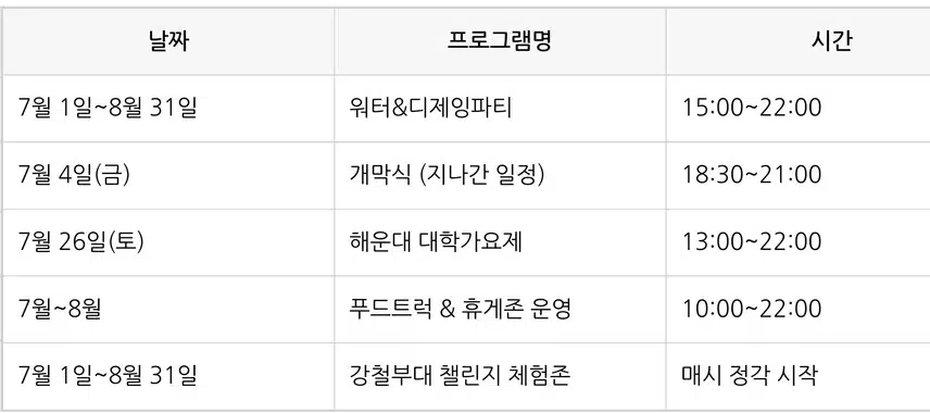해운대  페스타축제 알려드려요