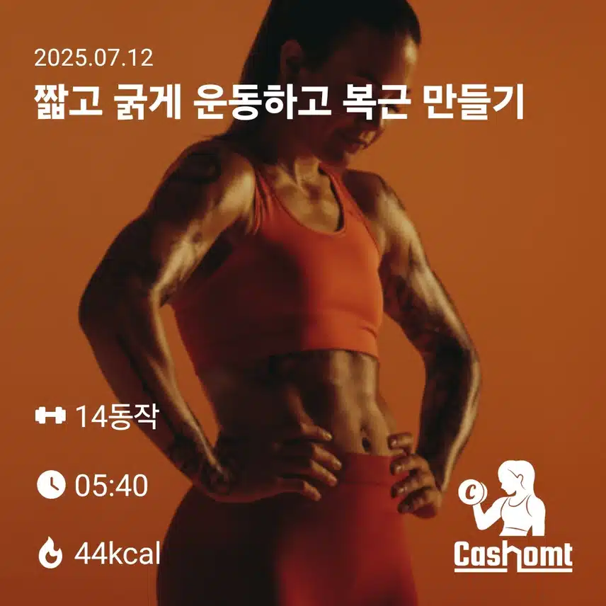 저도 점심 후 홈트