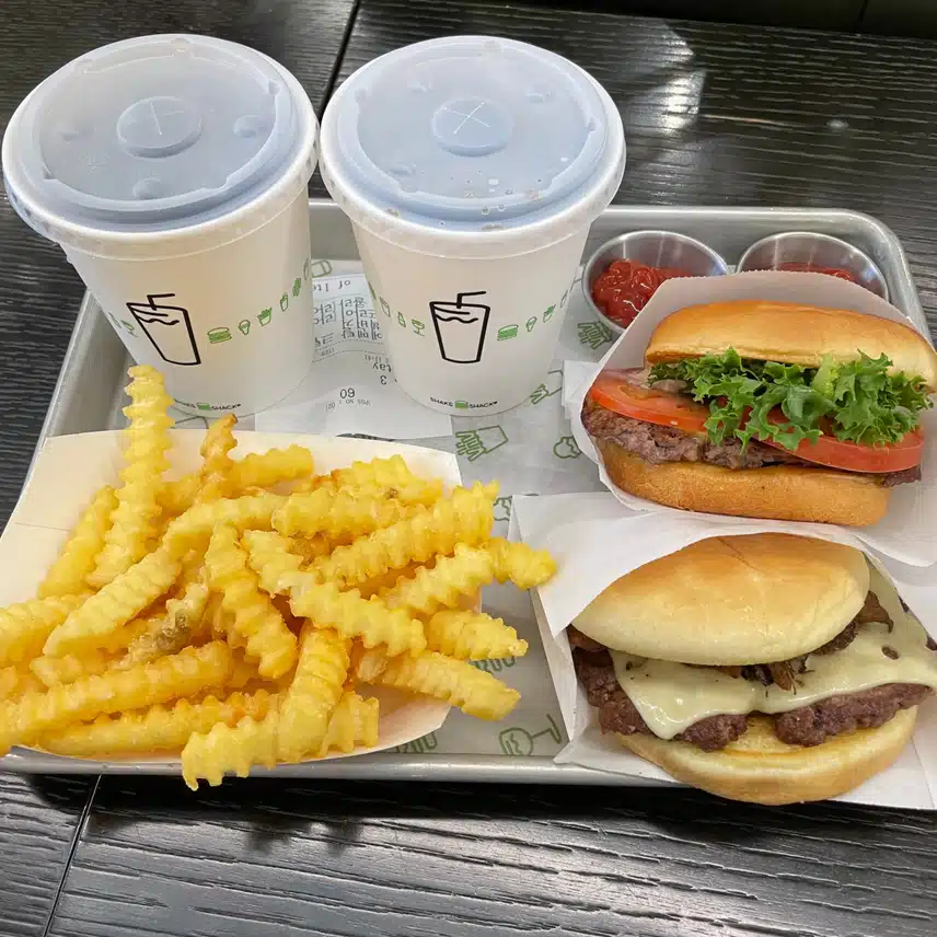중동 롯데백화점 쉑쉑버거 깔끔하고 맛있어요