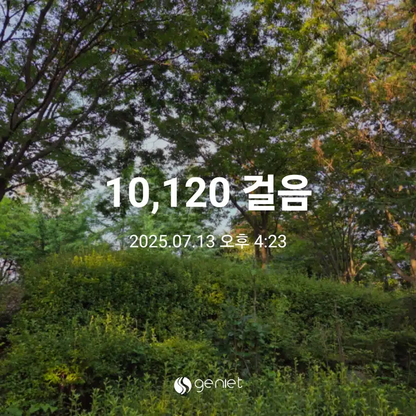 만보걷기운동 완료 