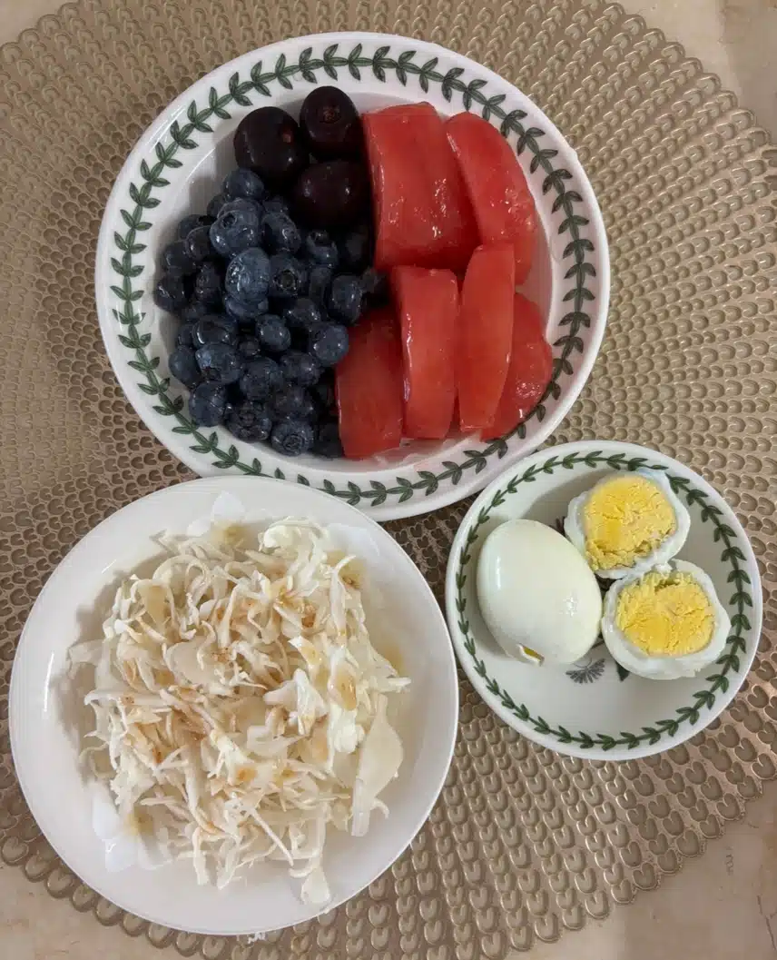 아침식단🥬🫐🥚🍅