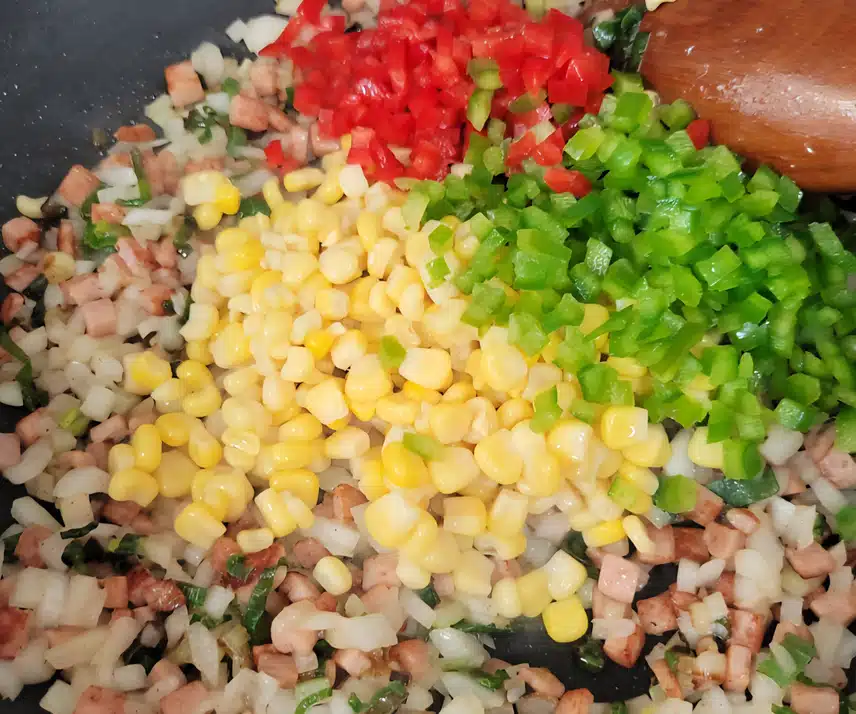 옥수수 톡톡 스팸 볶음밥