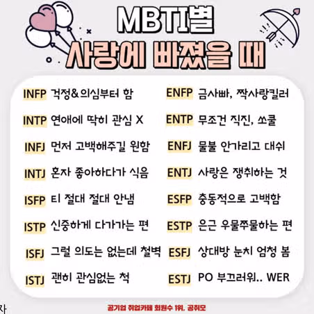 ISFP의 고백법은? 플러팅부터 호감신호까지 총정리!