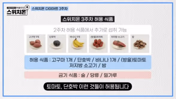 스위치온 3주차 후기｜식단·허용음식·정체기 극복 팁까지!