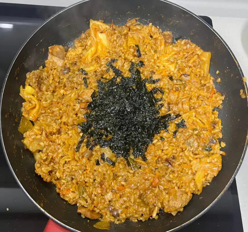 김치 볶음밥 먹었어요 