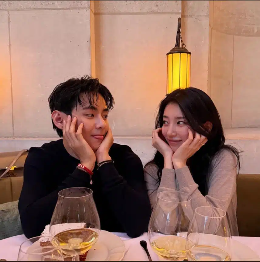 수지와 뷔 너무 분위기 좋은 사진이네요