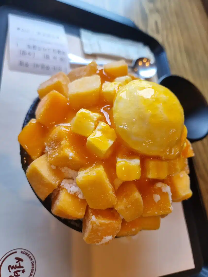 설빙 애플 망고빙수 너무 맛나네요