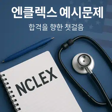 미국간호사 되는 법! 미국 간호사 시험, 엔클렉스 영역별 예시 문제 총정리!