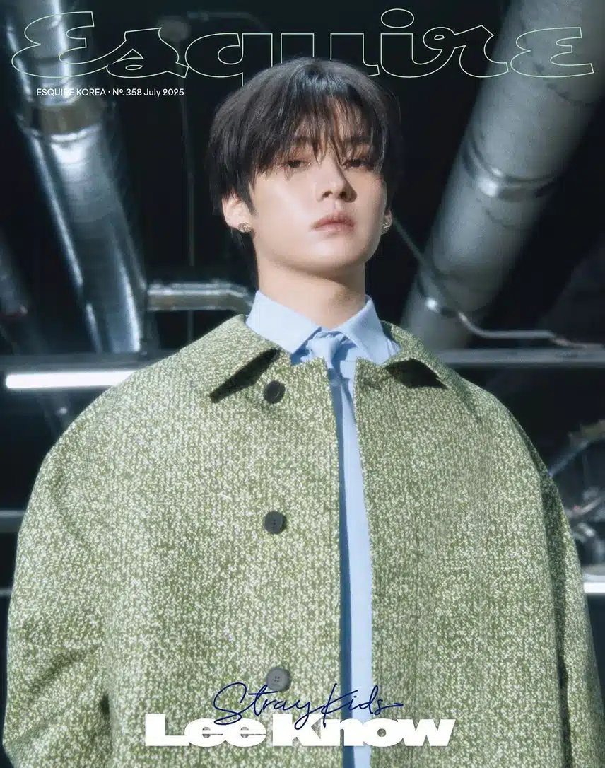 Sesión fotográfica de la edición de agosto de Lee Know, de Stray Kids, para Esquire