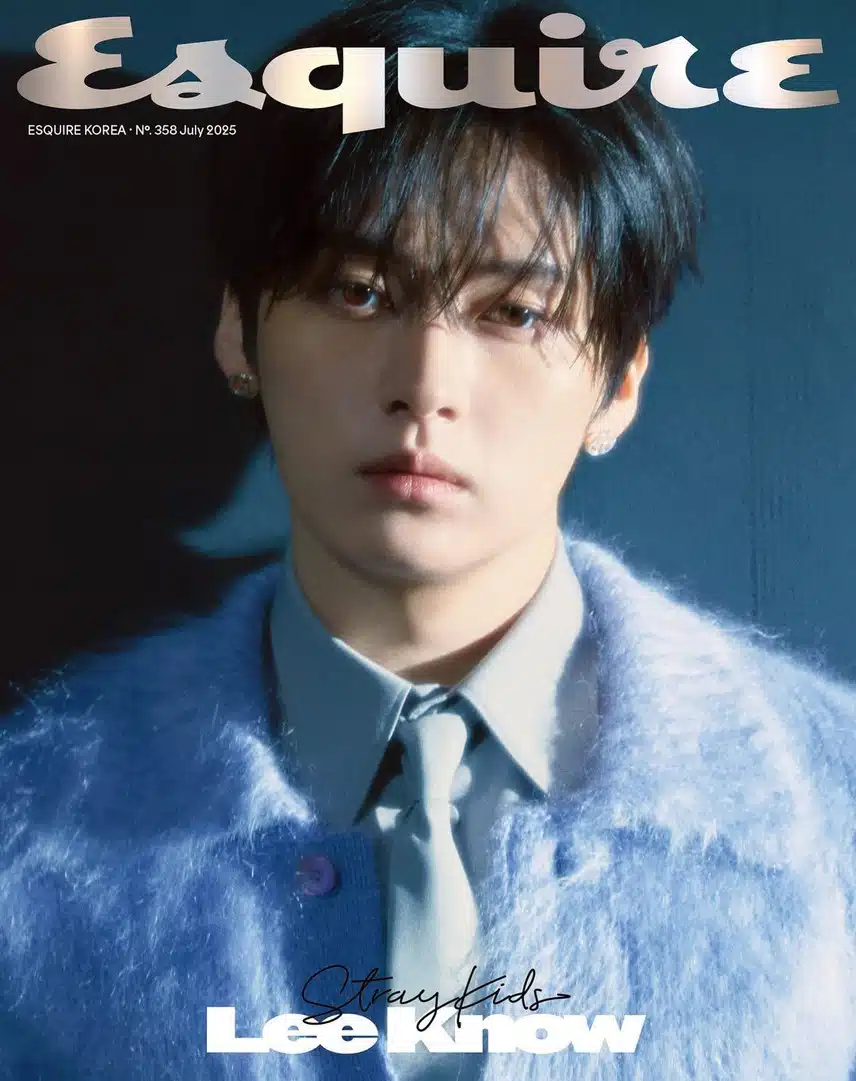 Sesión fotográfica de la edición de agosto de Lee Know, de Stray Kids, para Esquire