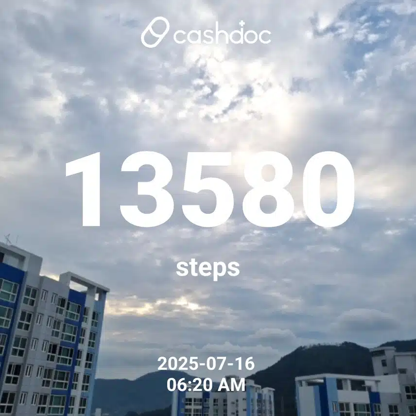   수요일에도 만보걷기 새벽운동 