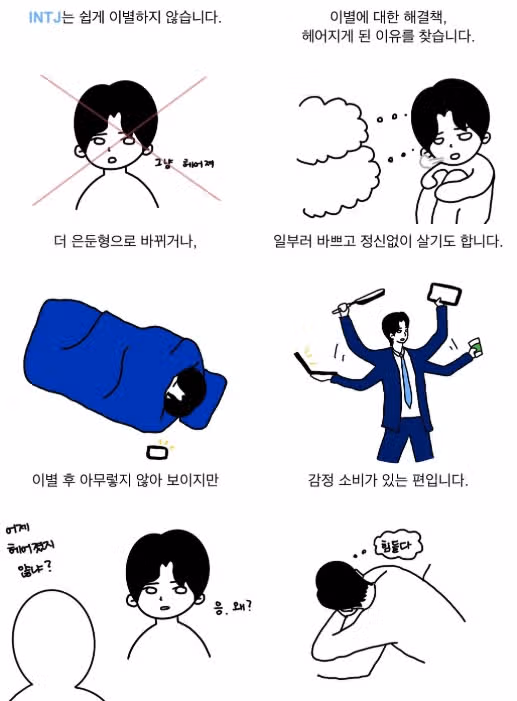 INTJ 남자사용설명서 : 특징, 장단점, 연애&이별방식