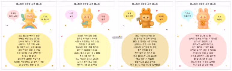 라부부 테스트 뭐야? 링크 MBTI 결과해석 캐릭터유형 인기 이유까지!