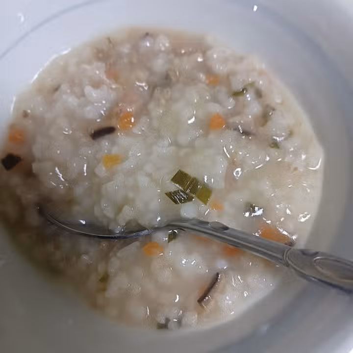 점심은 소고기죽 먹었어요!