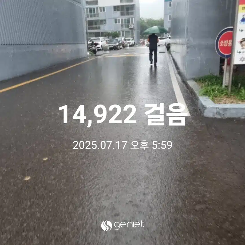 비와도 저녁산책 했어요
