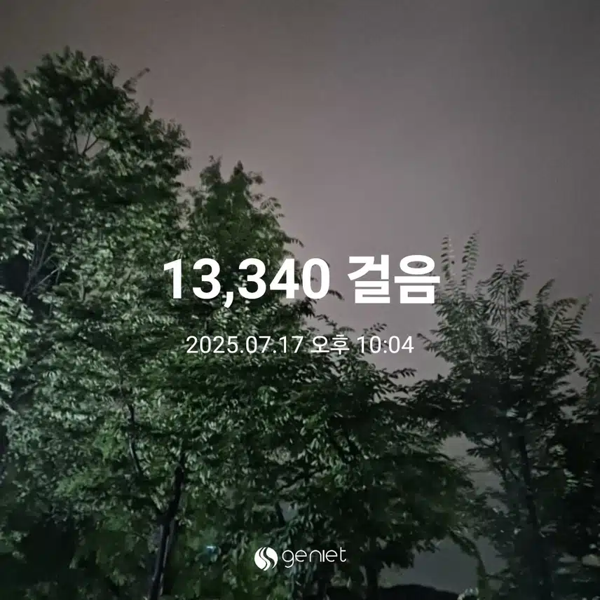 빗 속에서 만보 걷기