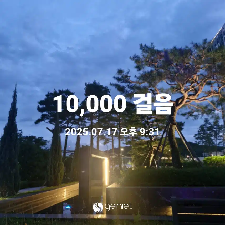 식후 만보 마무리합니다.