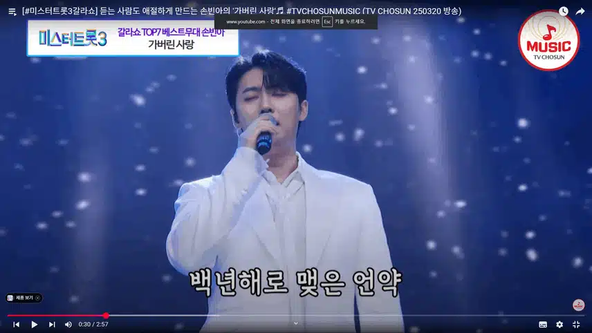 미트갈라쇼에서 가버린사랑 무대 봤는데 항상 실력에 푹 빠져드네요