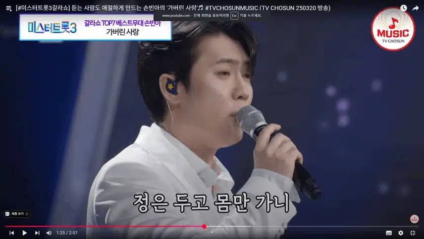미트갈라쇼에서 가버린사랑 무대 봤는데 항상 실력에 푹 빠져드네요