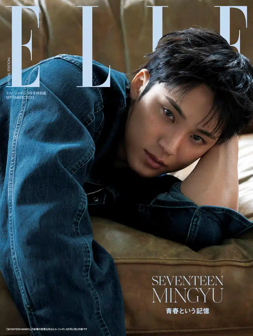 Seventeen Mingyu Elle Japan September Issue Cover Photo