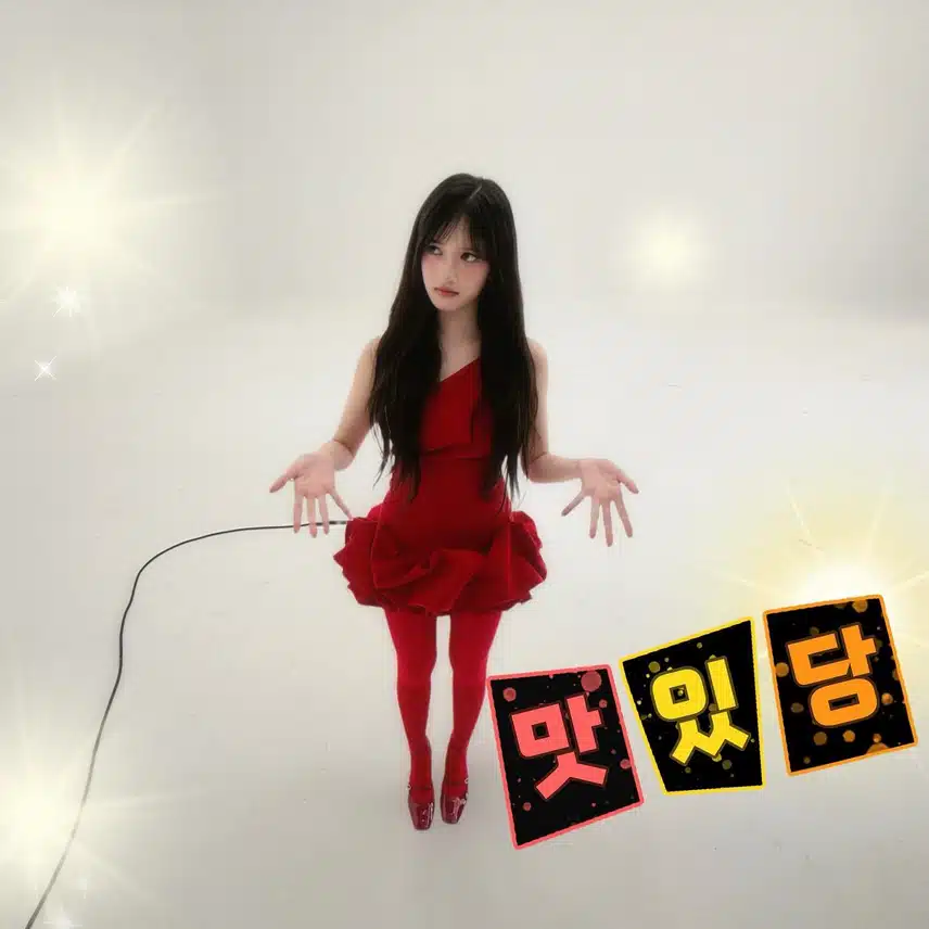 파파존스 촬영날의 말랑콩떡 아이브 이서