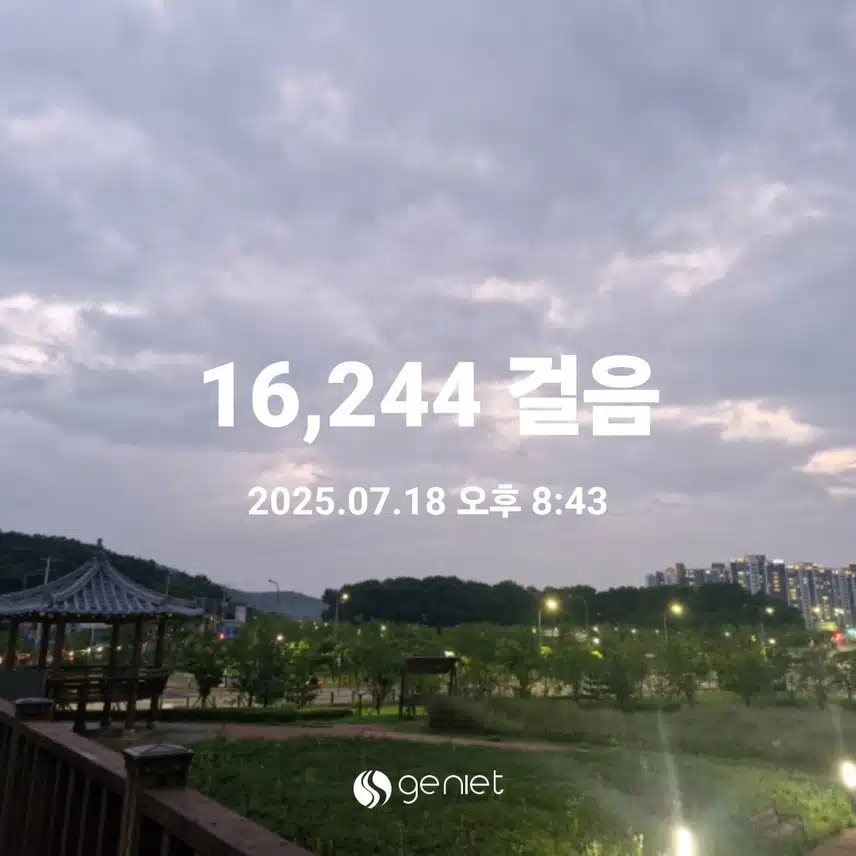 식후 산책으로 소화시키네요