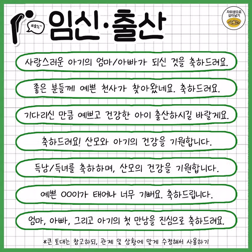 알아두면 좋은 경조사 인사말