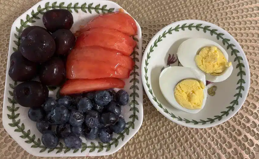 아침식단🍅🍒🫐🥚