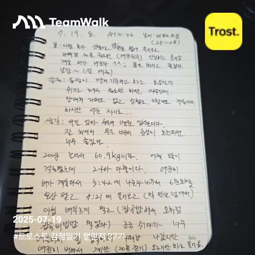 감정일기 37기 12일차 인증 