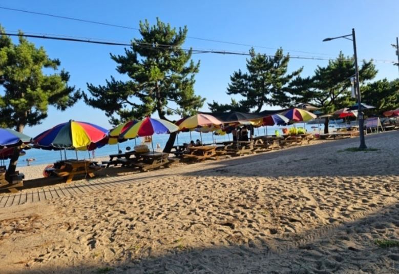 작년 여름에 가족과 다녀온 <명사십리 해수욕장>