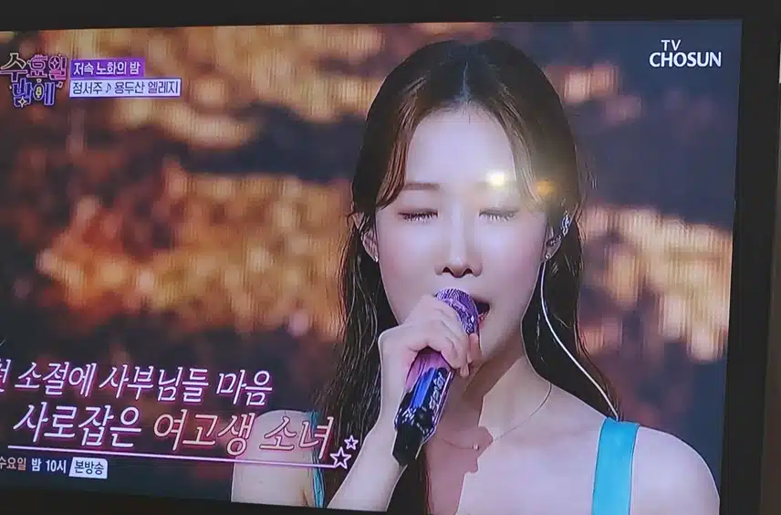 정서주양 의 용두산공원 엘레지 무대 너무 감동적이네요 