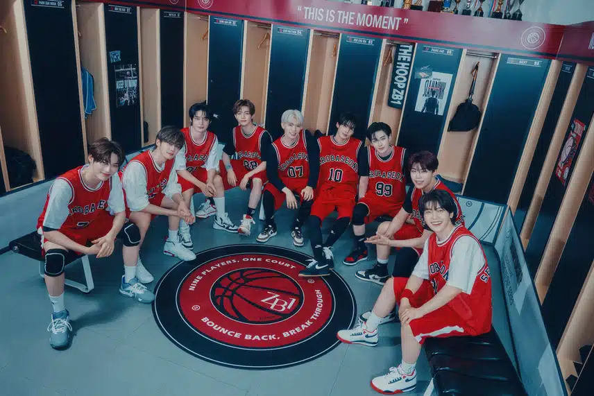 Photo conceptuelle de la chanson pré-sortie Slam Dunk de Zerobaseone publiée
