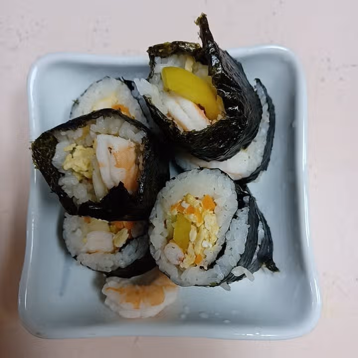 새우🦐김밥 먹었어요!