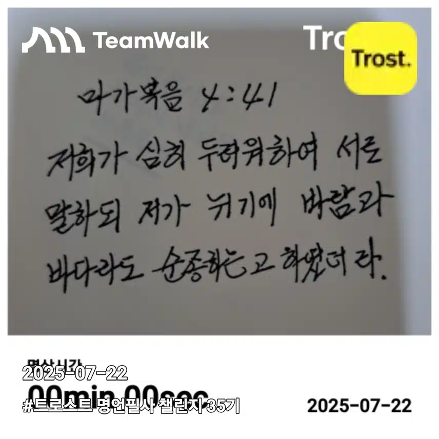 명언필사35기 챌린지인증